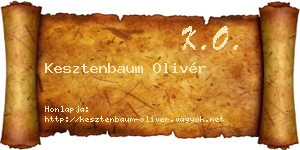 Kesztenbaum Olivér névjegykártya