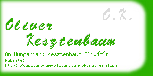 oliver kesztenbaum business card